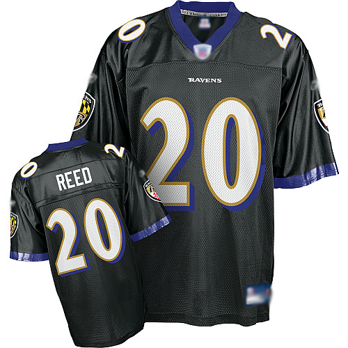 Ravens 20 ED Reed Black Stitched Youth NFL Jersey Authentic NFL